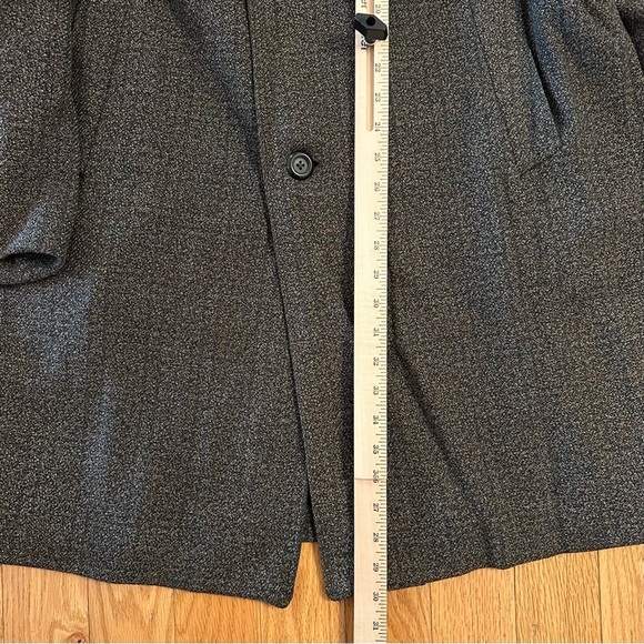 Vintage BURTON Textured Deep Brown Trench Coat Long Topcoat Overcoat Men’s 46R - Picture 12 of 12